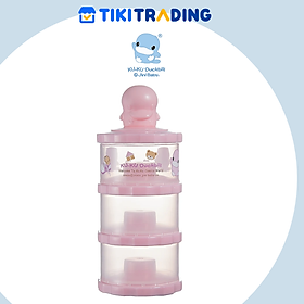 Hộp Chia Sữa 3 Ngăn KuKu Duckbill - Nhựa PP Cao Cấp - Hồng