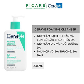 Sữa Rửa Mặt Dịu Nhẹ Cho Da Dầu CeraVe Foaming Cleanser 236ml