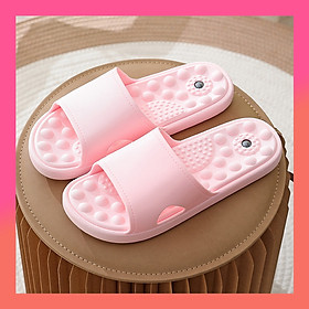 Dép Massage Chân Đi Trong Nhà, Căn Hộ Chung Cư, Văn Phòng, Nhà Tắm Siêu Êm Chống Trơn Trượt - Hồng - 40-41