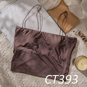 Áo Hai Dây Dây Mảnh Có Đệm Ngực Chất Thun Lạnh Hàng Đẹp Có Size CT393