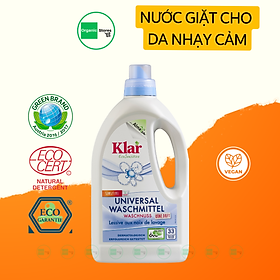 Nước giặt quần áo cho da nhạy cảm (giặt quần áo cho trẻ nhỏ) 1.5L Klar (Almawin)